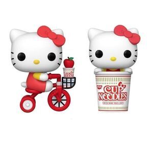 NWT Funko POP Sanrio HK x Nissin Collectors Set Hello Kitty on Bike & Soup Cup
